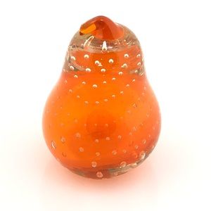 Paperweight in orange bubbles!
